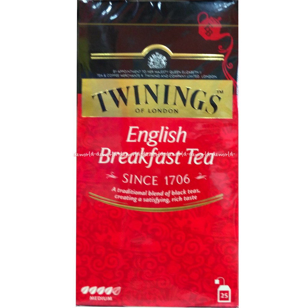 Twining Of London English Breafast 25bagTea Teh Sarapan Pagi England Twinings