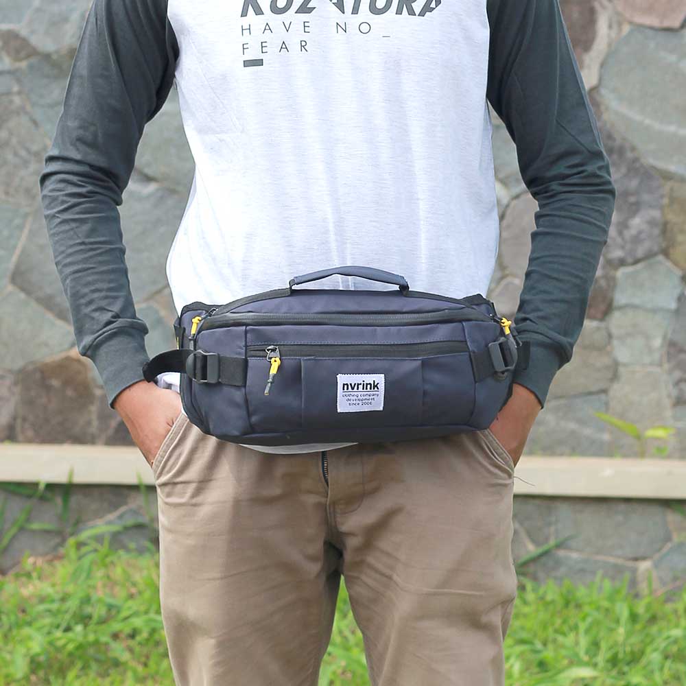 Tas Selempang Waistbag Pria Waterproof Tahan Anti Air Terbaru Weistbag Cowok Distro