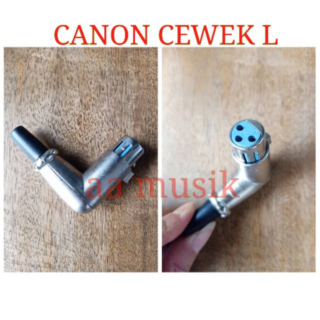 JACK CONVERTER CANON XLR FEMALE BENTUK L CRUM TITANIUM ORIGINAL CANON CEWEK