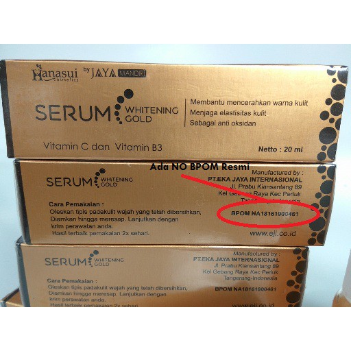 [GOLD] Serum emas Whitening Gold Jaya Mandiri by Hanasui BPOM ORIGINAL