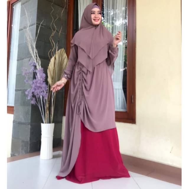 Gamis syar'i/Gamis Terbaru/Gamis Fashion/Gamis Grosir Tanah Abang/Gamis Ceruty Babydoll original
