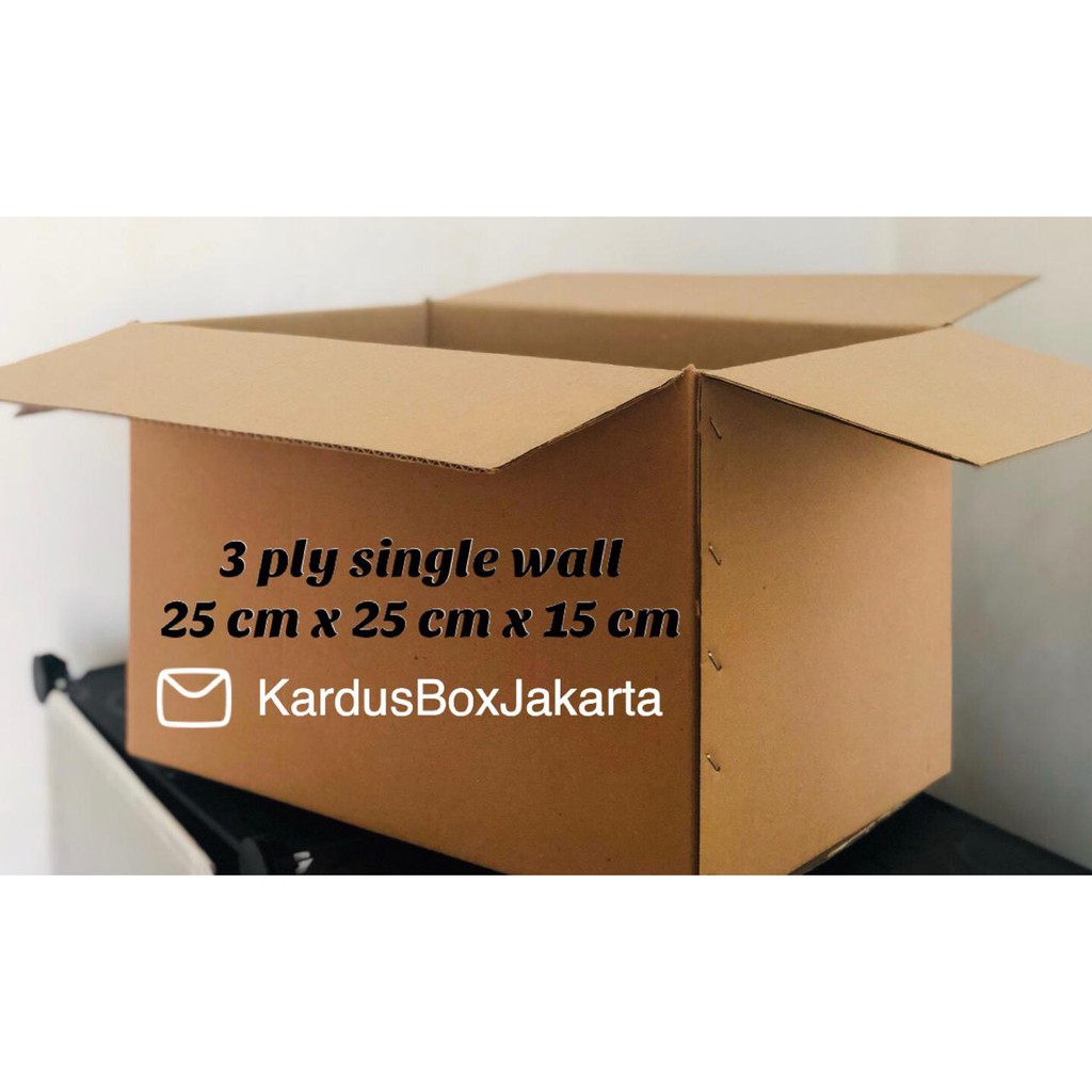  KARDUS  KARTON BOX POLOS 25X25X15 Shopee Indonesia