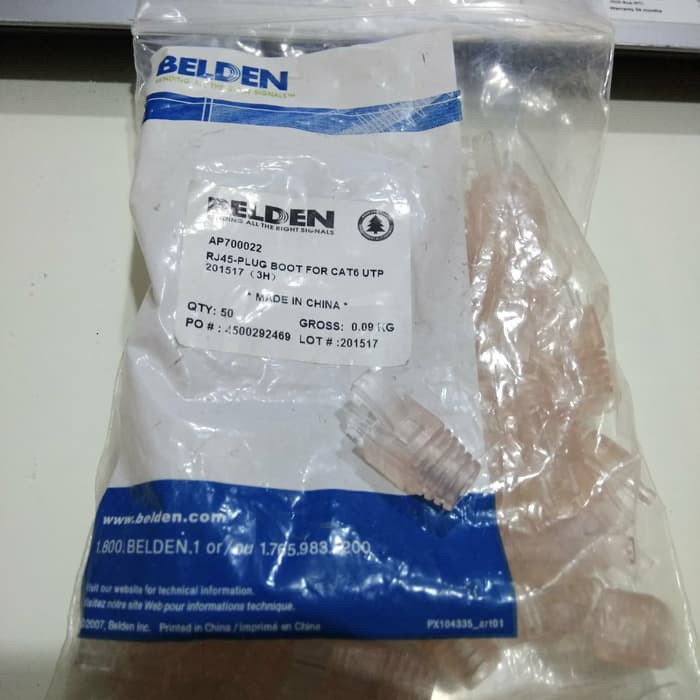 Belden Plugboot RJ45 Cat.6 ORIGINAL AP700022 | untuk Cover Pelindung RJ45 Kabel LAN | Karet Konektor