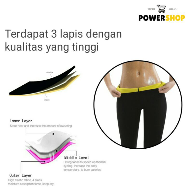 LEGGING OLAHRAGA WANITA CELANA SENAM KORSET CELANA PELANGSING KORSET OLAHRAGA HOT SHAPER  NEOTEX A2