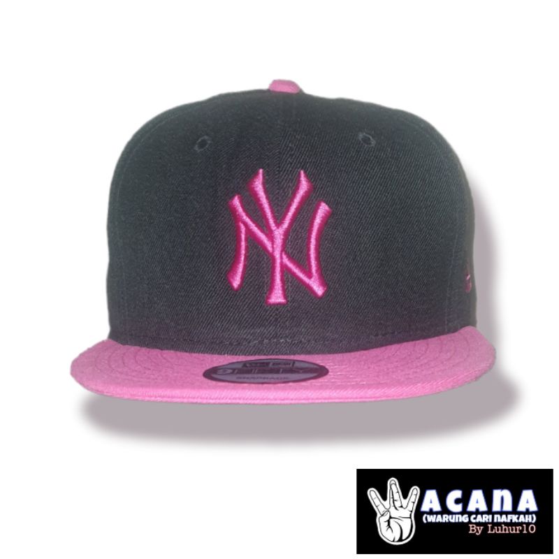 Topi Snapback Logo NY New Era Pink Magenta Size Setelan [Second]