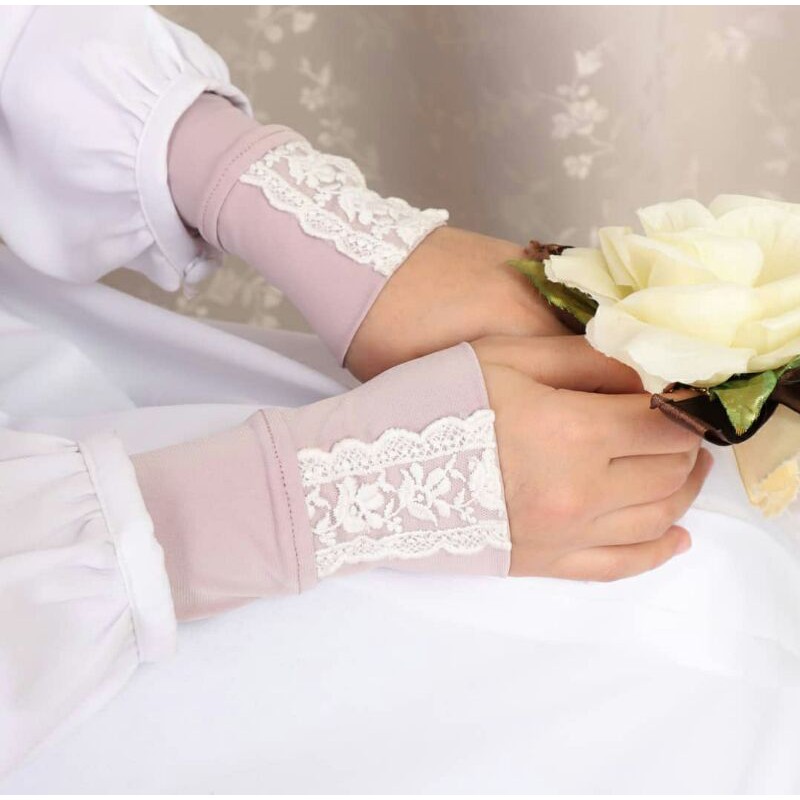 Handsock Ayana, handsock brokat/ handsock muslimah/ handsock renda