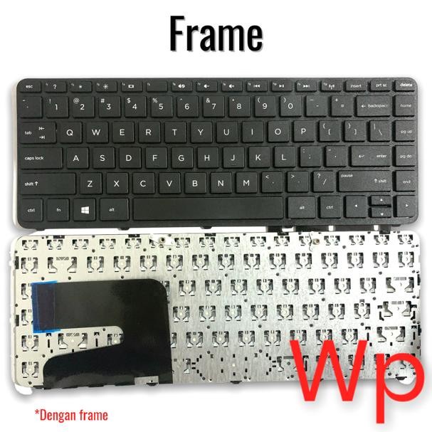 Keyboard HP 14-D010 14-N 14-N000 14-N200 14-N203LA Frame Hitam