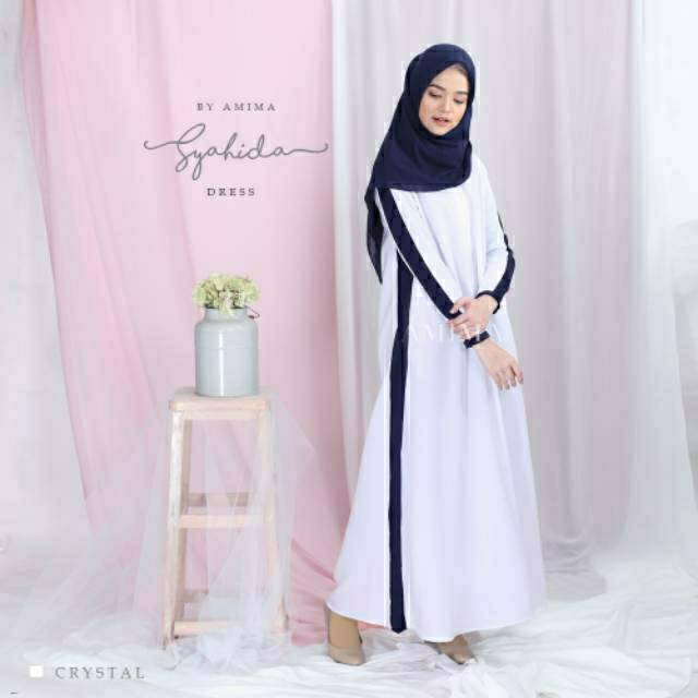 AMIMA SYAHIDA DRESS Crystal S GAMIS POLOS BEST SELLER DAILY CASUAL FORMAL ORIGINAL MURAH GAMIS ONLY