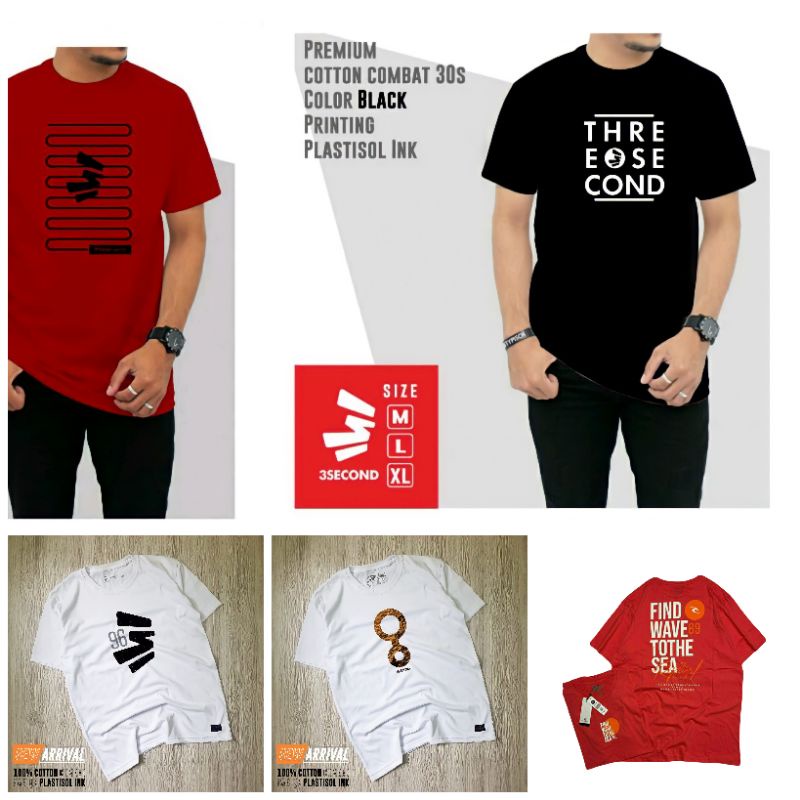 kaos polos pria cotton 30s premium