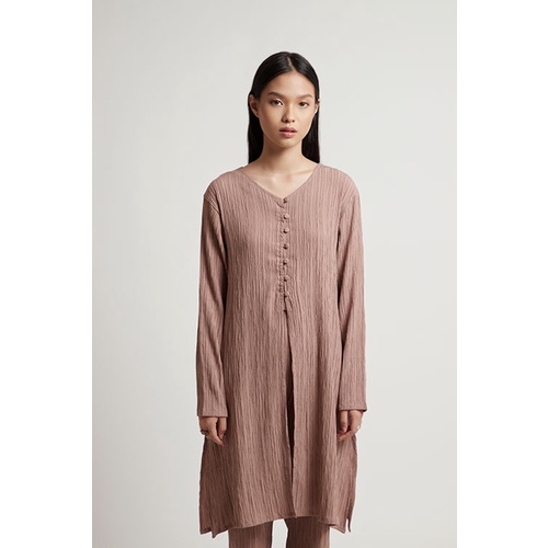 Figure Maxi Longsleeve Top - Atasan  Kemeja Blouse Lengan Panjang Wanita