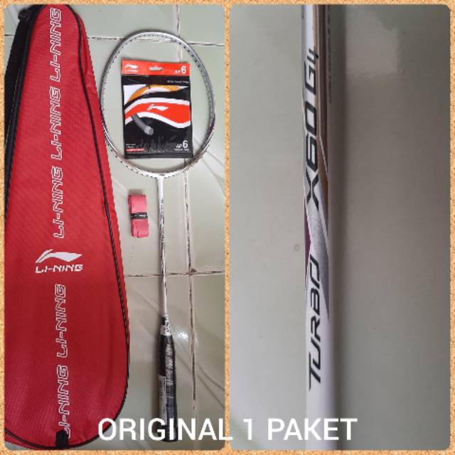 HOT PROMO RACKET/RAKET BADMINTON LINING ORIGINAL TURBO X60G4 FREE PSG SENAR