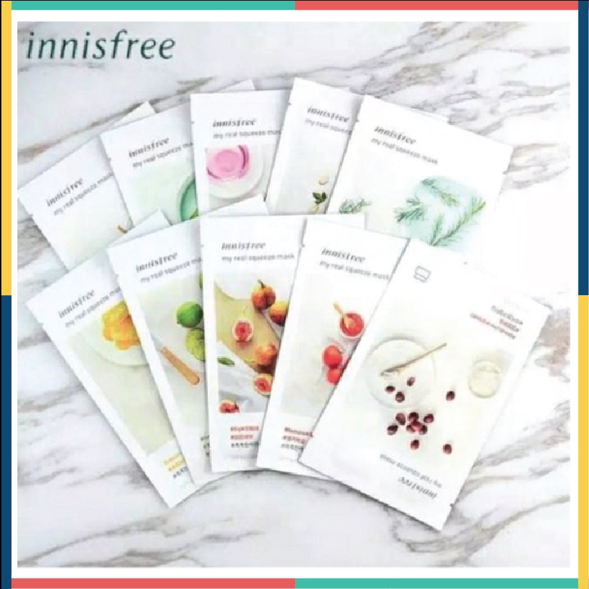 [PROMO] Innisfree Sheet Mask My Real Squeeze Masker Innnisfree wajah muka