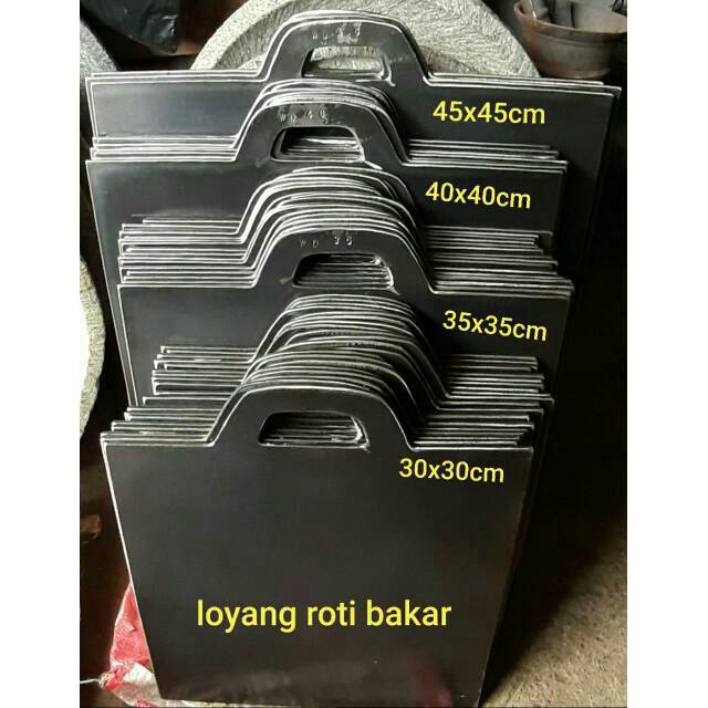 uk.30 cm Loyang/Kuali/Wajan Plat Besi Baja Tebal 5mm wajan Roti Bakar uk.30 x 30cm