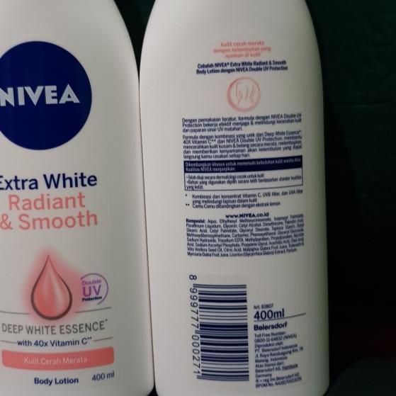 ♂ Nivea Extra White Radiant & Smooth 400ml pump / Nivea Body Lotion ☻