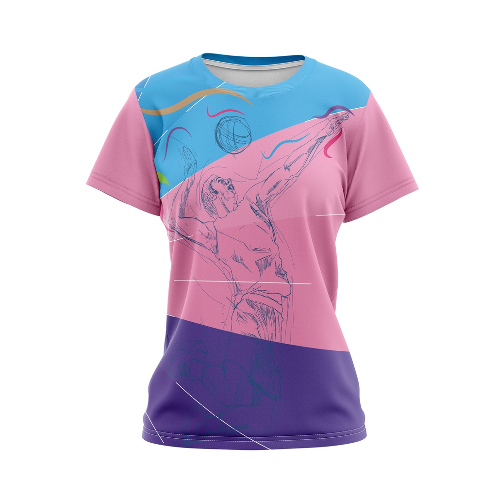 Jersey Olahraga Voli Volly Volley Ball Wanita Custom Full Printing 01-03