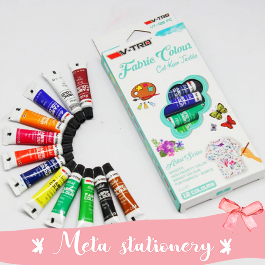 

bib Cat Kain Textile / Fabric Colour Vitro 12 warna