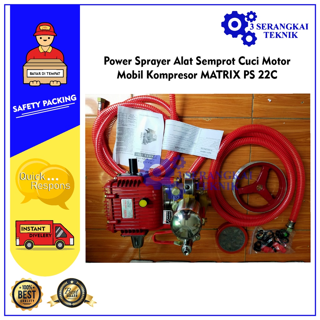 Power Sprayer Alat Semprot Cuci Motor Mobil Kompresor MATRIX PS 22C