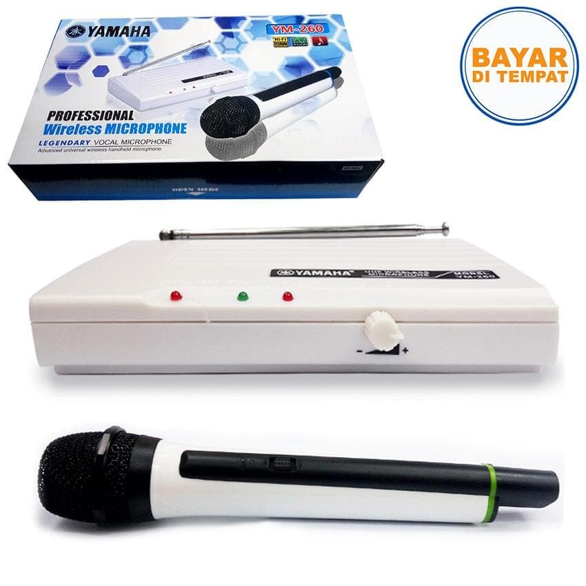 Yamaha YM-260 Profesional Microphone Single Wireless Mic Suara Mantap