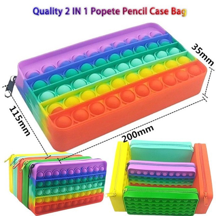

Kusus Hari Ini Kotak Pensil Pop It Pelangi Rainbow Tempat Alat Tulis Pencil Case Murah
