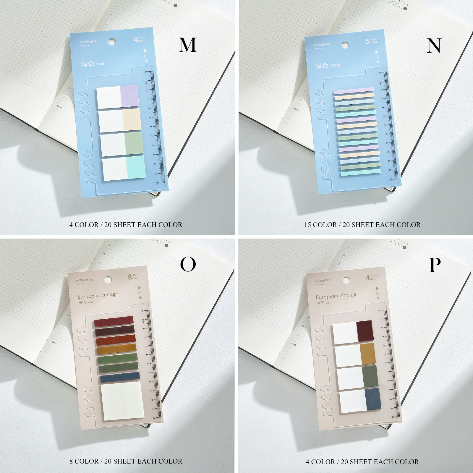 200 Lembar Sticky Note Warna Neon Untuk Pembatas Buku-4