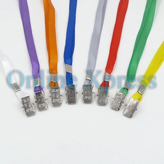 

Gantungan ID Card / Tali Badge ID Nylon Clip Combo