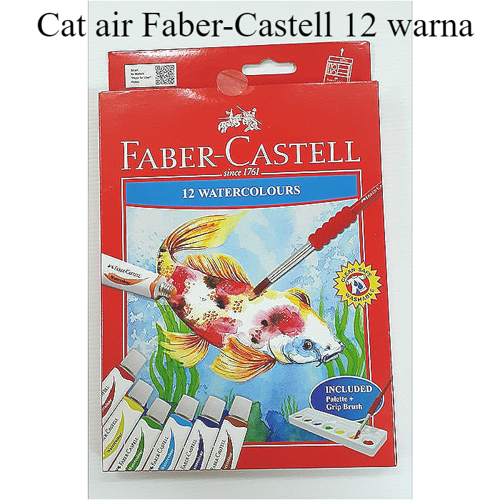 

CAT AIR FABER CASTELL 12ml TUBE 12 WARNA GRATIS PALLETE DAN GRIP BRUSH