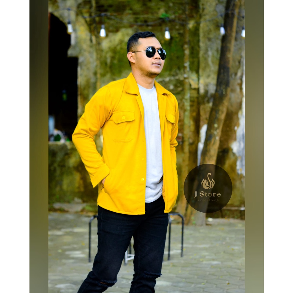 (COD) Jaket Anvil KUNING JINGGA Pria | Sweater Terbaru bisa bayar ditempat