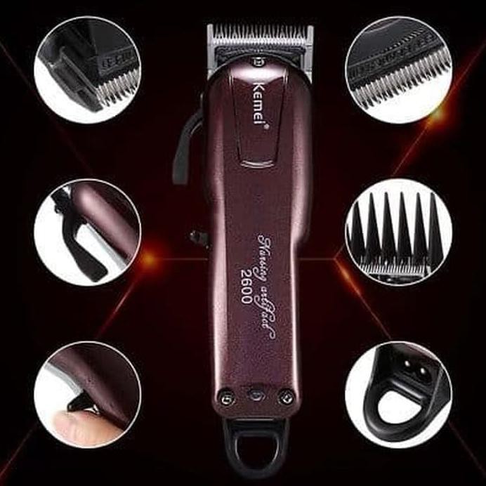 KEMEI KM 2600 ALAT MESIN CUKUR POTONG RAMBUT - WIRELESS HAIR CLIPPER