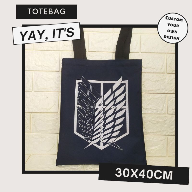 hand bag tas totebag anime attack on titan