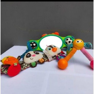 PRELOVED SET 3 PC STROLLER CAR SEAT ACTIVITY BAR BABY TOYS - MAINAN GANTUNG KERETA BAYI