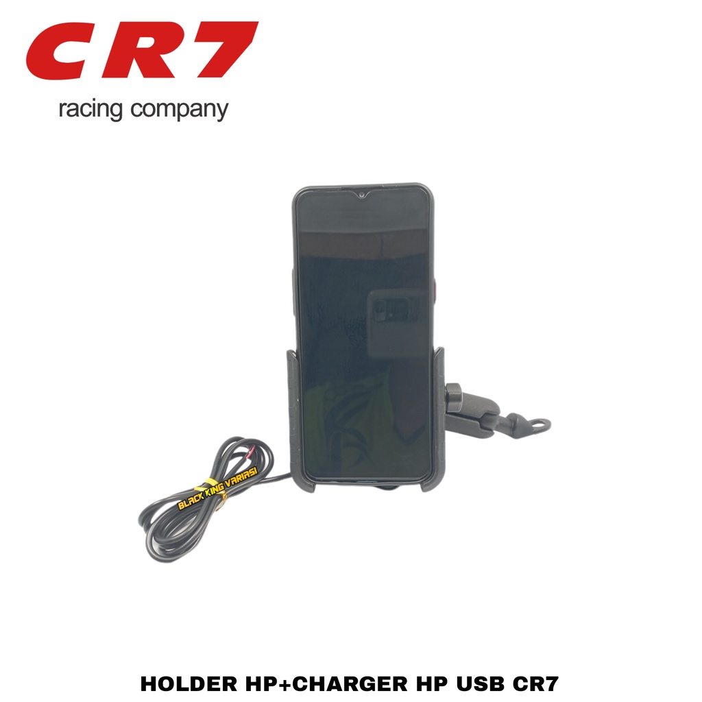 Holder Hp + Charger Hp Usb CR7 / Holder Plus Charger Cas Usb Cnc Full Berkualitas