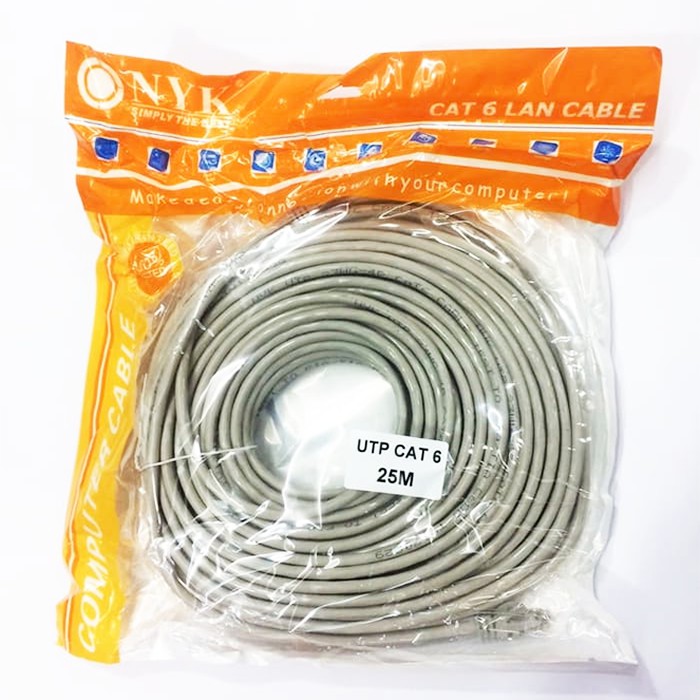 NYK Kabel LAN UTP Cat 6 RJ45 Panjang 25 Meter