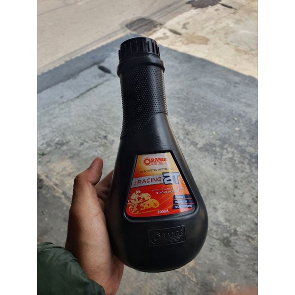 Oli Samping 2T Orange Racing 700ml Full Synthetic Botol Hitam