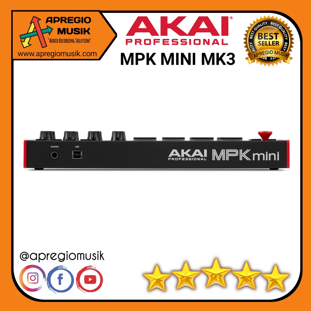 Image of AKAI MPK MINI MK3 MK III ORIGINAL Midi Controller #8