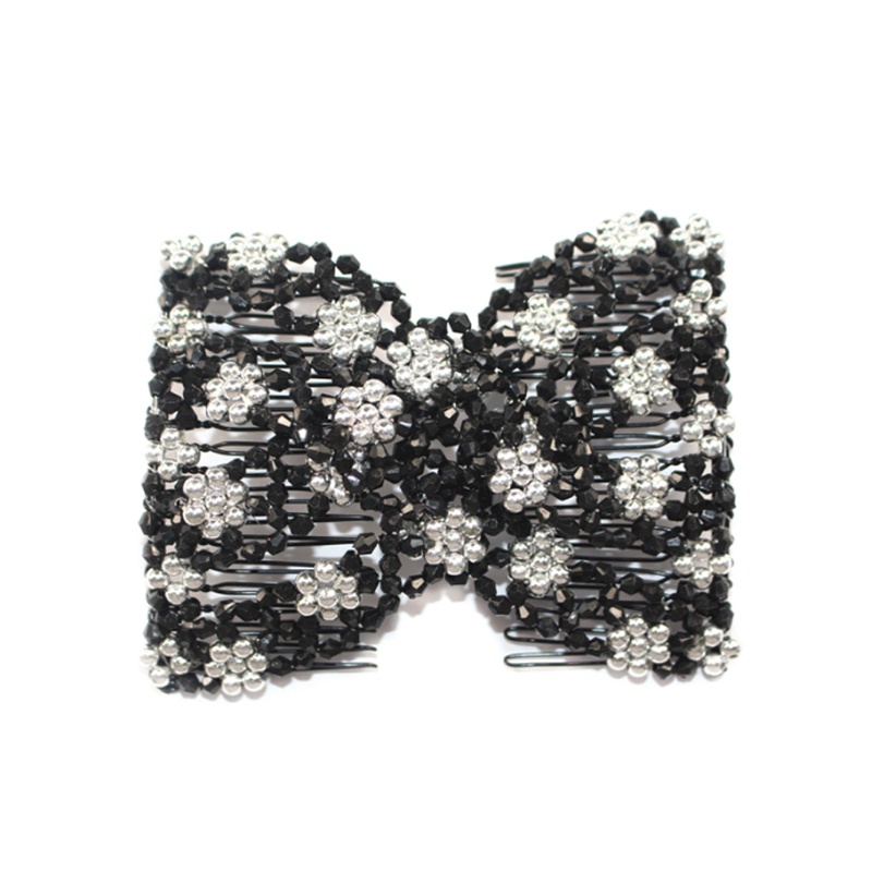 Siy Sirkam Ganda Elastis Hias Manikmanik Untuk Aksesoris Rambut Wanita Diy