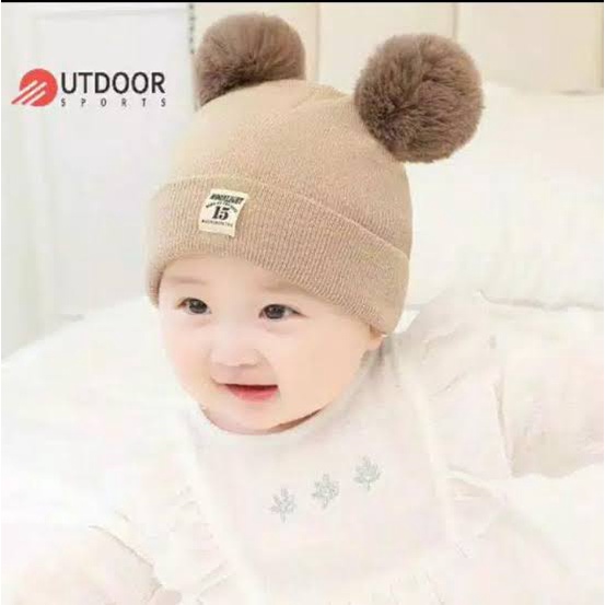 Kupluk Rajut Anak Pom-pom Couple (KUPLUK BRAYEN)