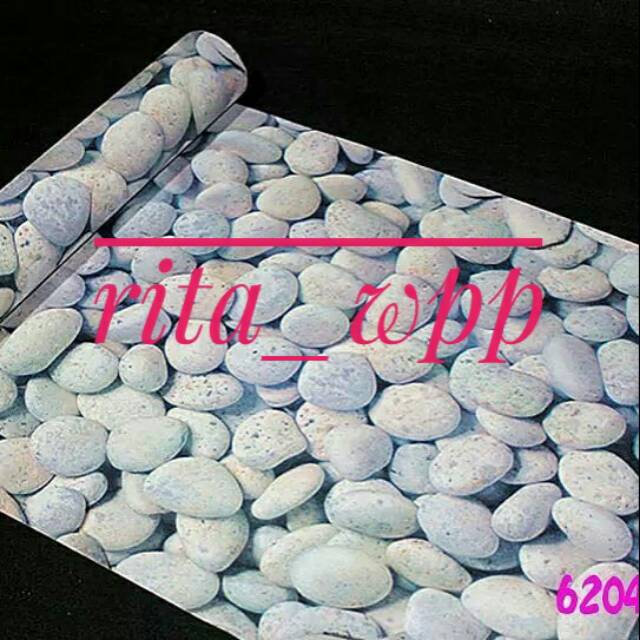 Walpaper dinding motif batu kali kode 6204