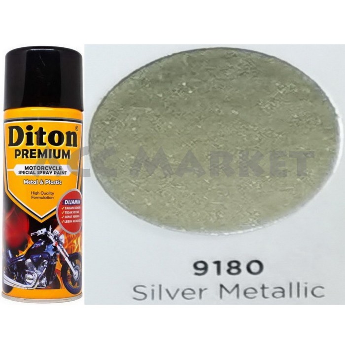 Pilox Diton Premium Pilok Pylox Perak Silver Metalik 9180