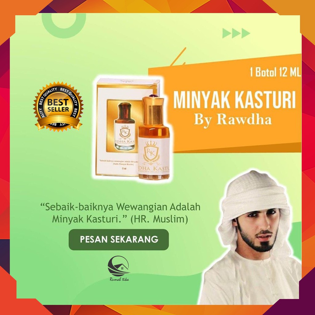 Minyak Musk Kasturi Asli Arab Saudi Rawdha Kasturi