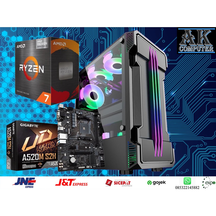 PC GAMING EDITING DESIGN AMD RYZEN 7 5700G - RADEON VEGA - SSD 120GB