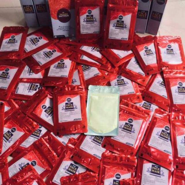 Masker wajah jannata saffron ORIGINAL//promo masker wajah murah/masker saffron bubuk premium organik