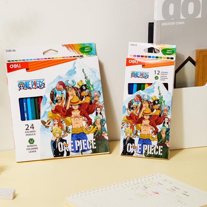

Barang Bagus Deli One Piece Color Pencil / Pensil Warna One Piece 12 dan 24 Warna Pewarnaan Halus Nyaman Di Genggam EC120-X 0GF'