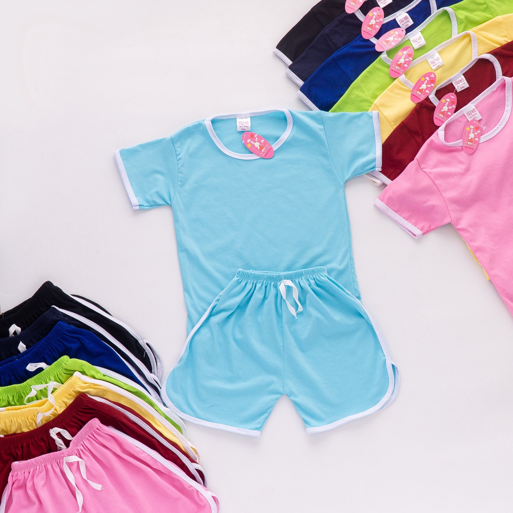 Setelan Anak &amp; Bayi Polos / Baju Anak Perempuan Polos / Setelan Anak Perempuan/ Baju Bayi Perempuan 0 - 5 Tahun