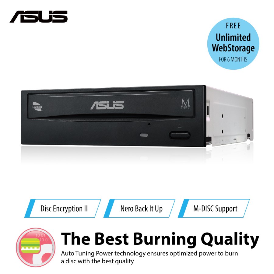 ASUS DRW-24D5MT INTERNAL DVD WRITER with MDISC Support