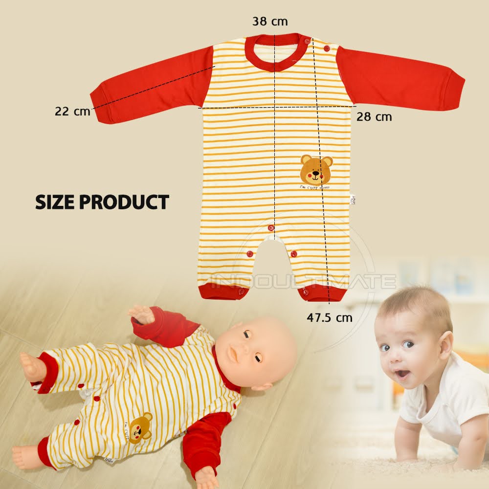 Jumper Bayi 0-6 Bln Jumpsuit Bayi Lengan Panjang BABY LEON Baju Tidur Jumper Lengan Panjang GY-140/141