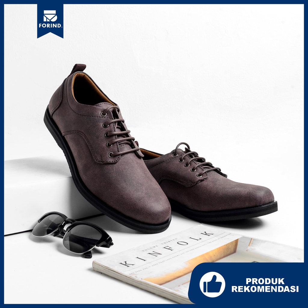 Chester Brown | Sepatu Pantofel Formal Kasual Kerja Kuliah Pria/Cowok/Men Ori Lokal | FORIND x Arf