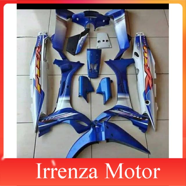 Full set body halus F1Zr biru putih plus lis/stiker