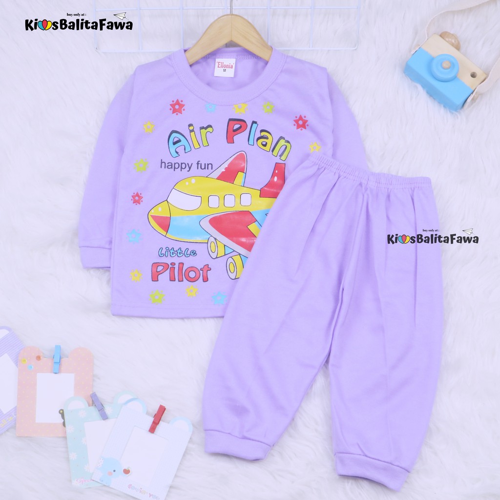 Piyama Kaos Kartun Uk. 1 Tahun / Piyama Anak Cowok Murah Baju Tidur Babydolls Setelan Kaos Anak