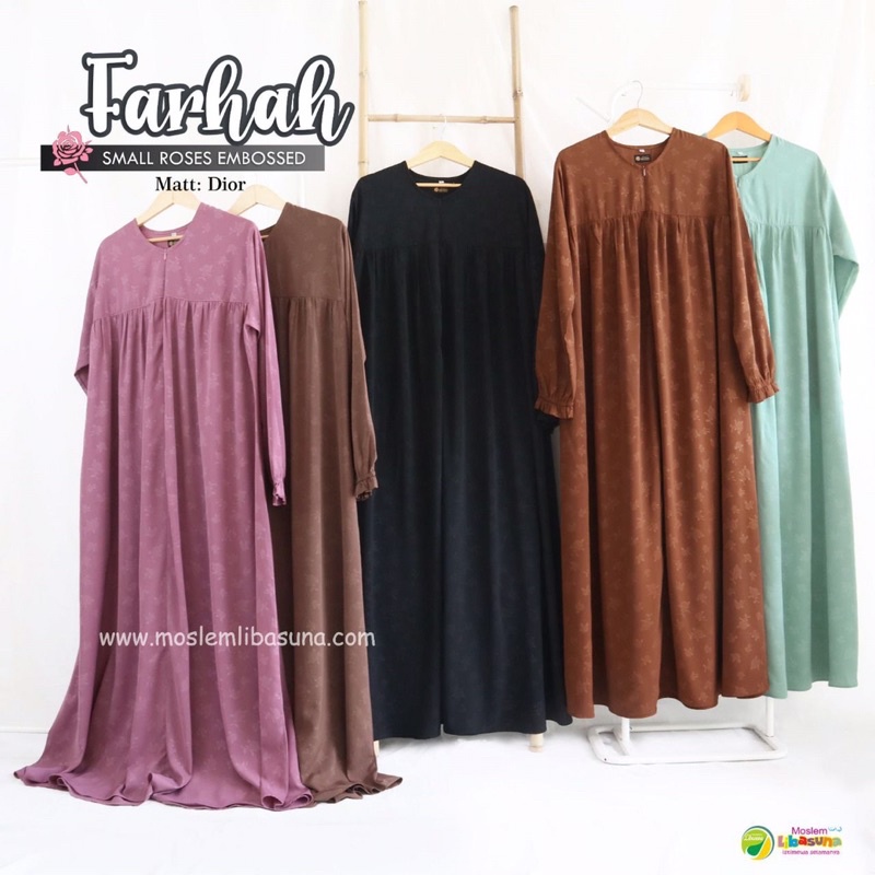 Gamis farhah emboss /gamis farhah small embossed by libasuna
