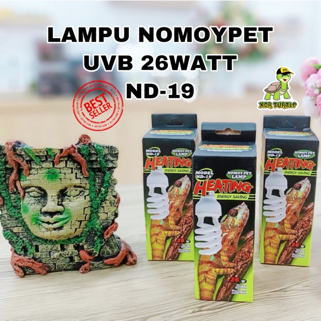LAMPU UVB NOMOYPET 10.0 26WATT LAMPU REPTIL TORTO SULCATA RES KURA BRAZIL KADAL IGUANA XDR TURTLE